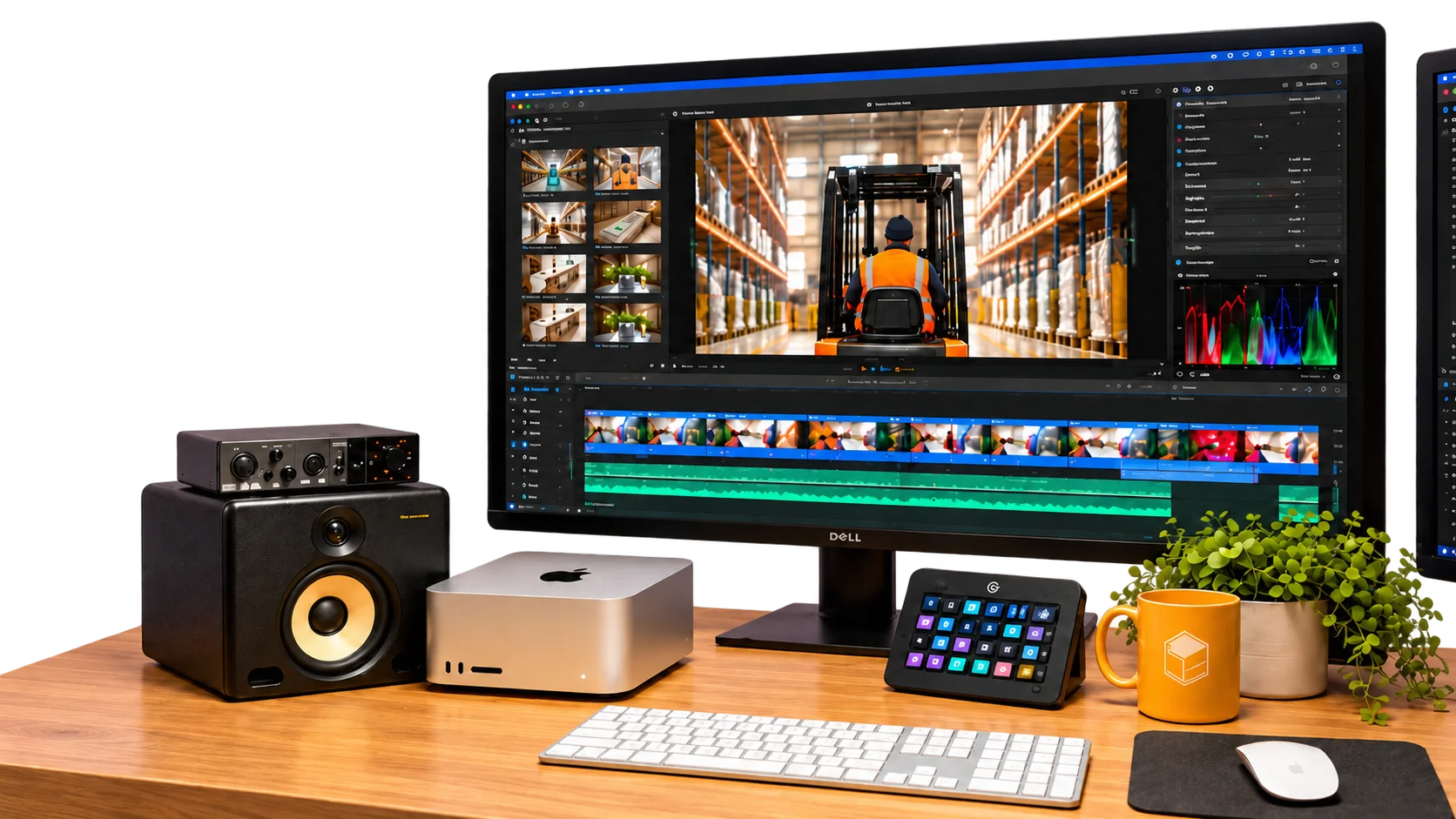 CCM edit desk with a film on screen