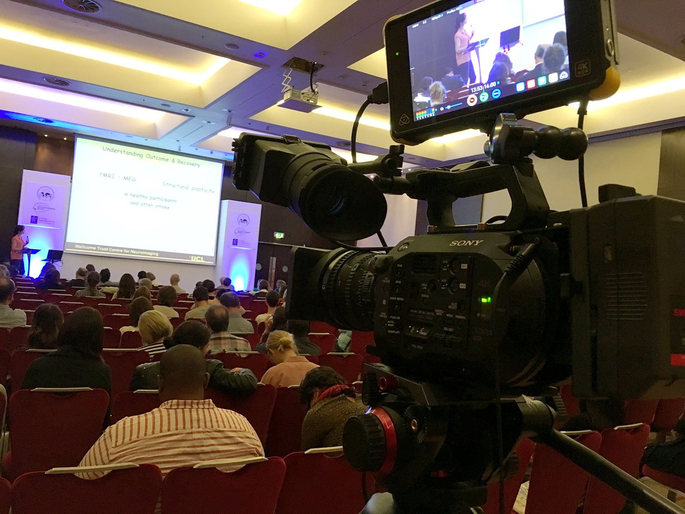 Filming from the back of the room