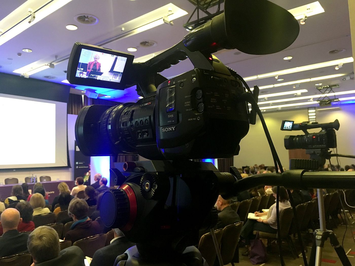 Multi-camera coverage at a national conference