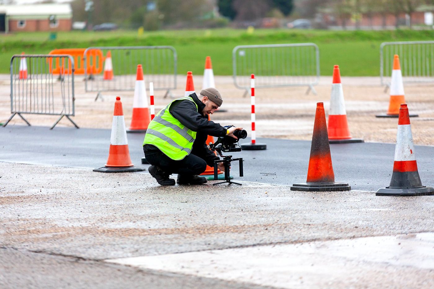 Low angle on the driving course