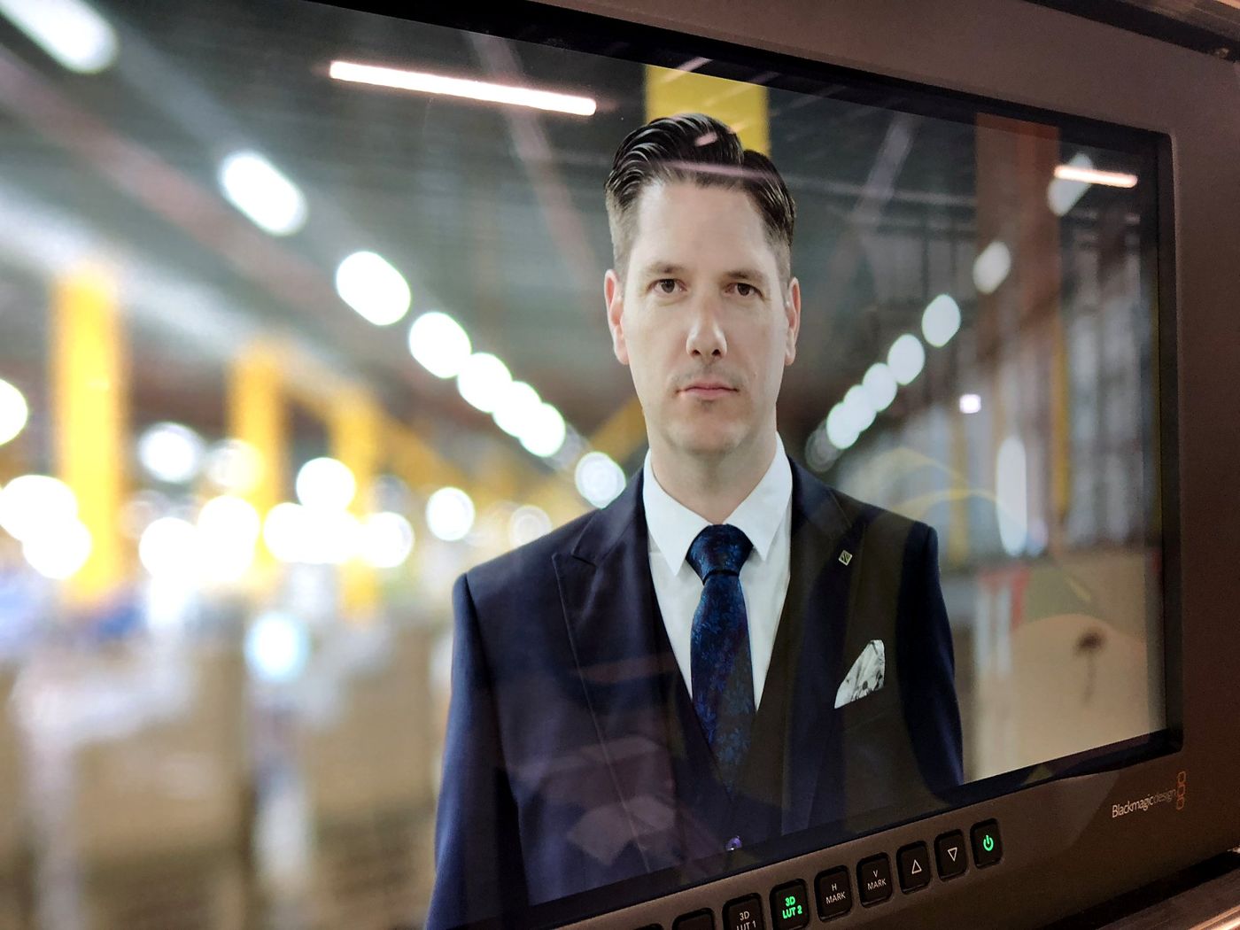 Ted Baker recruitment film, on the monitor