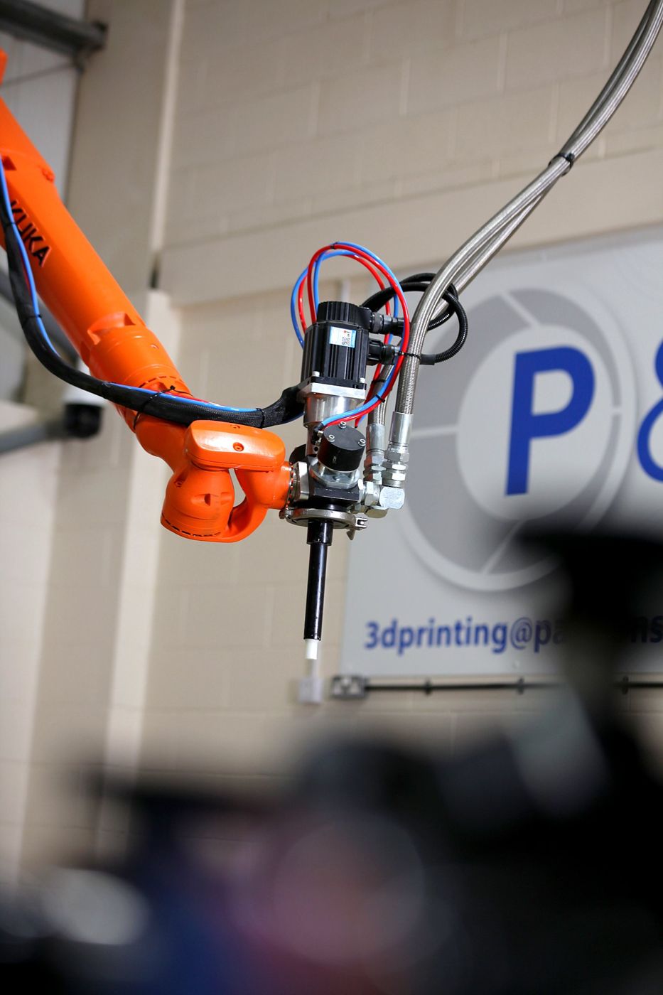 Close on the robot arm