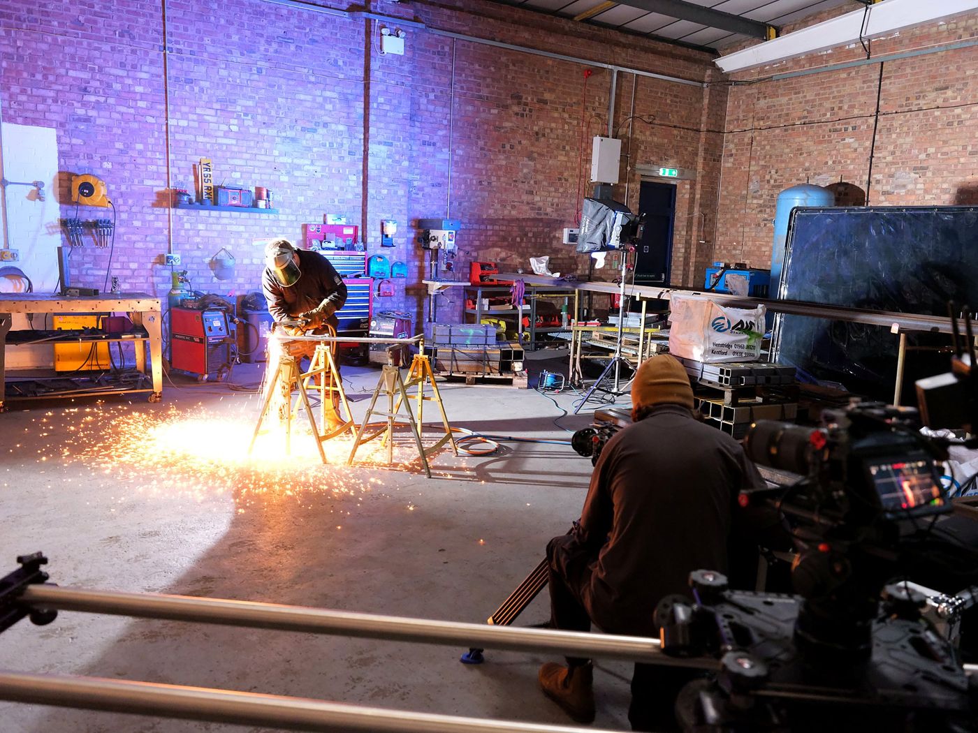 A slider move through the sparks