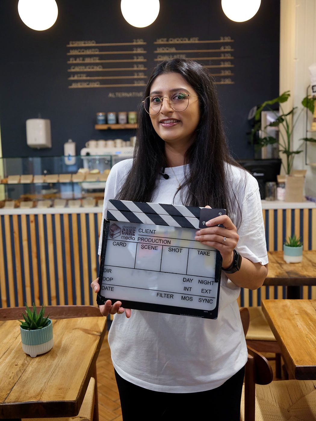 Clapperboard at Luna Bakery